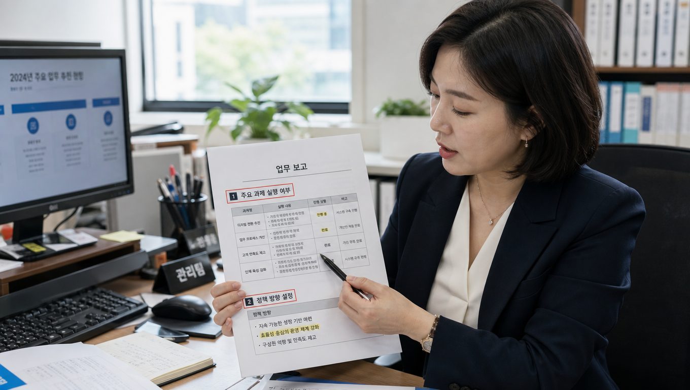 업무 보고 상사가 먼저 확인하는 주요 과제와 정책 방향