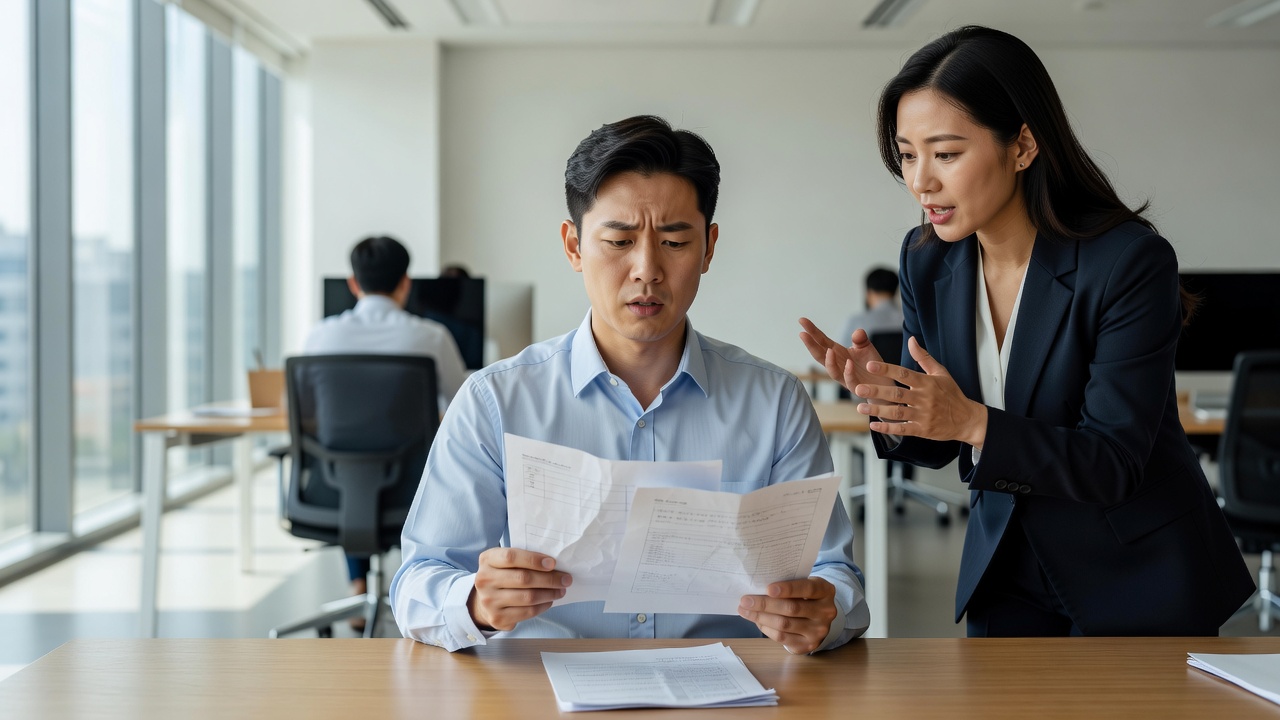 업무 우선순위 충돌 원인을 보여주는 사무실 장면