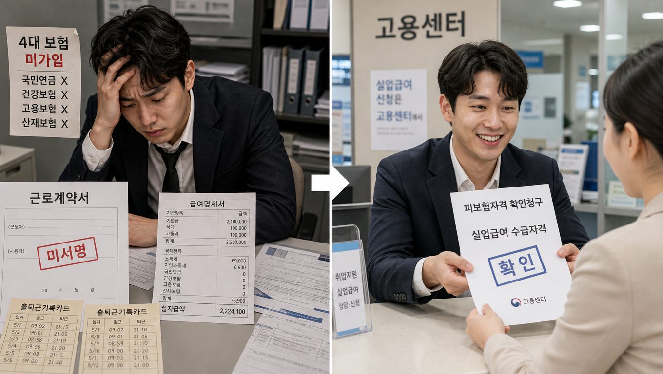 4대 보험 미가입 상태에서도 실업급여를 받을 수 있나요?